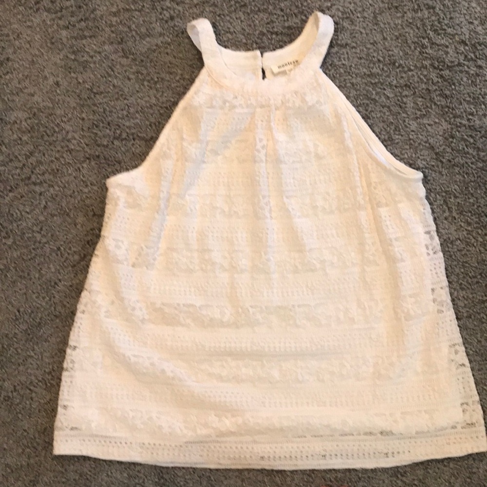 NWT off white lace tank top.
